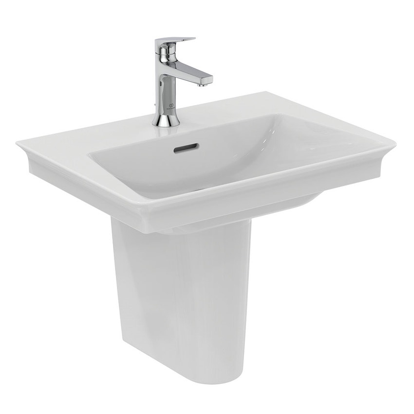 Immagine di Ideal Standard LA DOLCE VITA miscelatore monocomando per lavabo H.18 cm, con asta di comando e scarico piletta da 1-1/4", finitura cromo BD653AA