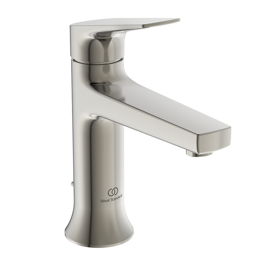 Immagine di Ideal Standard LA DOLCE VITA miscelatore monocomando per lavabo H.18 cm, con asta di comando e scarico piletta da 1-1/4", finitura silver storm BD653GN