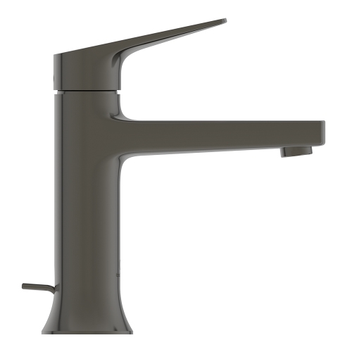 Immagine di Ideal Standard LA DOLCE VITA miscelatore monocomando per lavabo H.18 cm, con asta di comando e scarico piletta da 1-1/4", finitura magnetic grey BD653A5