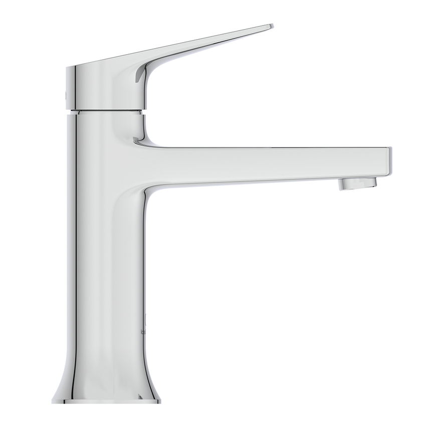 Immagine di Ideal Standard LA DOLCE VITA miscelatore monocomando per lavabo H.18 cm, senza asta di comando e scarico piletta da 1-1/4", finitura cromo BD654AA