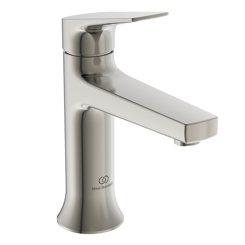 Immagine di Ideal Standard LA DOLCE VITA miscelatore monocomando per lavabo H.18 cm, senza asta di comando e scarico piletta da 1-1/4", finitura silver storm BD654GN