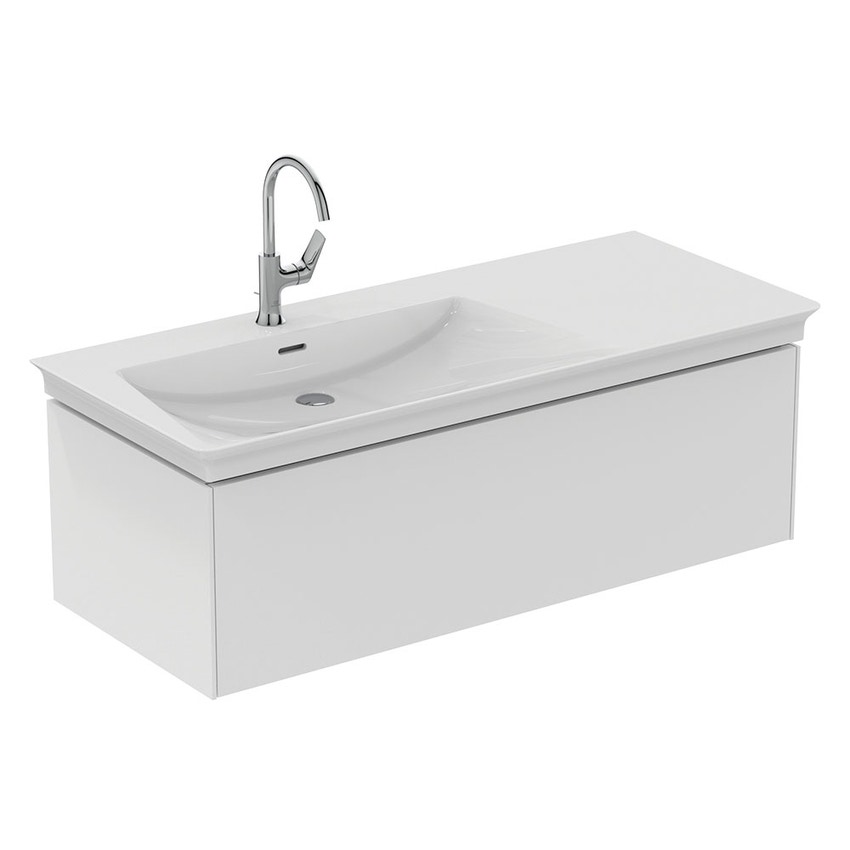 Immagine di Ideal Standard LA DOLCE VITA miscelatore monocomando con bocca alta per lavabo, con asta di comando e scarico piletta da 1-1/4", finitura cromo BD657AA