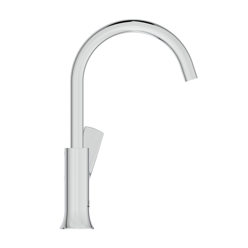 Immagine di Ideal Standard LA DOLCE VITA miscelatore monocomando con bocca alta per lavabo, senza asta di comando e scarico piletta da 1-1/4", finitura cromo BD658AA