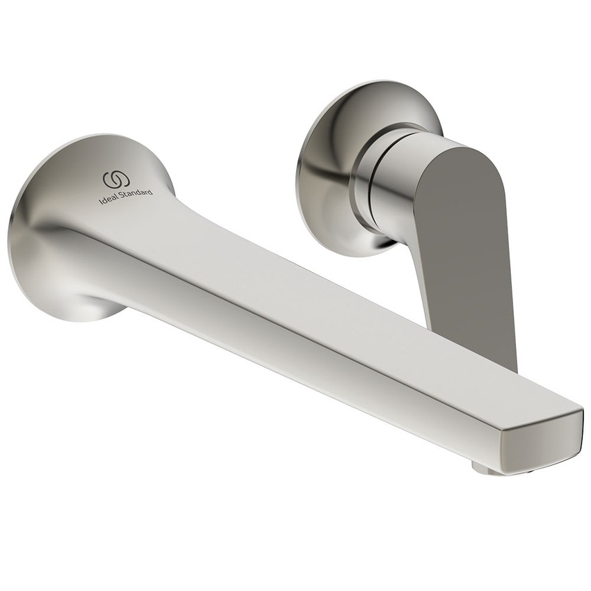 Immagine di Ideal Standard LA DOLCE VITA miscelatore monocomando a parete P.23 cm, per lavabo, senza corpo incasso, finitura silver storm BD957GN