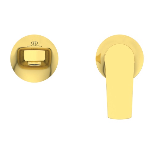 Immagine di Ideal Standard LA DOLCE VITA miscelatore monocomando a parete P.23 cm, per lavabo, senza corpo incasso, finitura brushed gold BD957A2