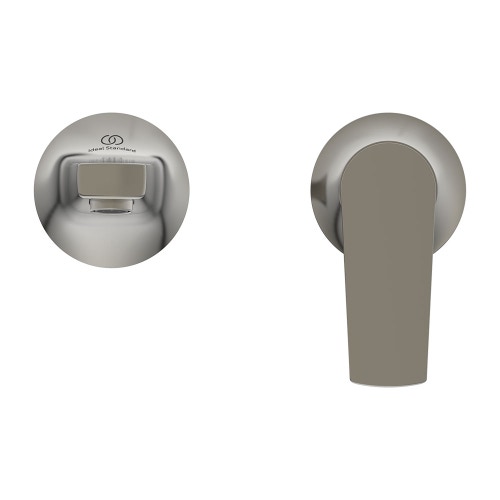 Immagine di Ideal Standard LA DOLCE VITA miscelatore monocomando a parete P.18 cm, per lavabo, senza corpo incasso, finitura silver storm BD956GN