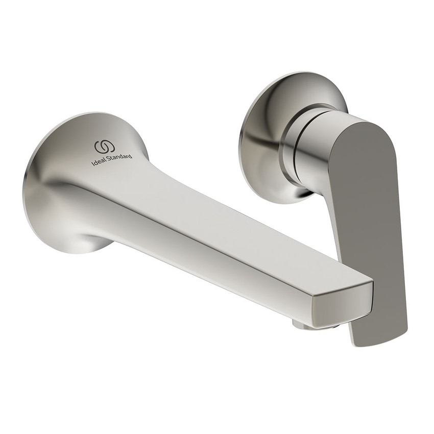 Immagine di Ideal Standard LA DOLCE VITA miscelatore monocomando a parete P.18 cm, per lavabo, senza corpo incasso, finitura silver storm BD956GN