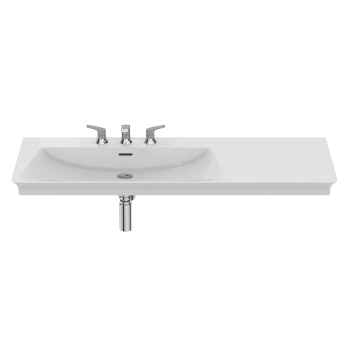 Immagine di Ideal Standard LA DOLCE VITA miscelatore per lavabo con 3 fori, con asta di comando e scarico piletta da 1-1/4", finitura cromo BD661AA