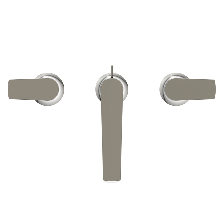 Immagine di Ideal Standard LA DOLCE VITA miscelatore per lavabo con 3 fori, con asta di comando e scarico piletta da 1-1/4", finitura silver storm BD661GN