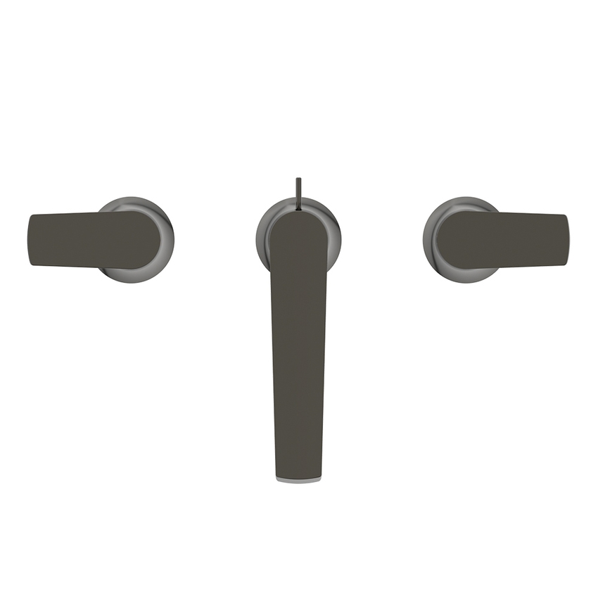 Immagine di Ideal Standard LA DOLCE VITA miscelatore per lavabo con 3 fori, con asta di comando e scarico piletta da 1-1/4", finitura magnetic grey BD661A5