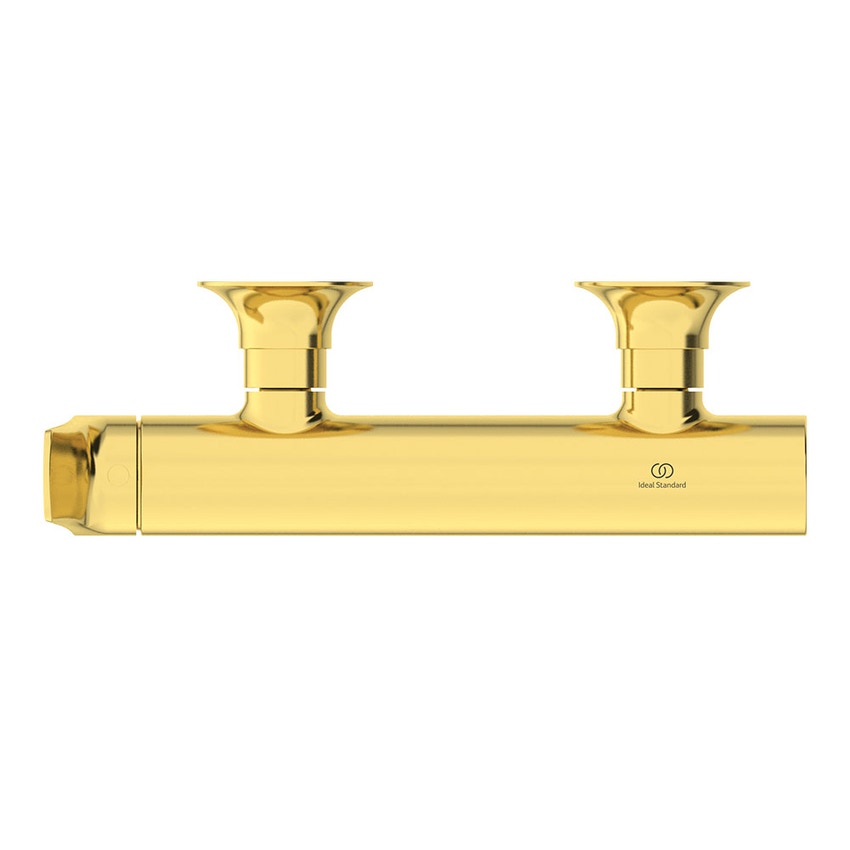 Immagine di Ideal Standard LA DOLCE VITA miscelatore monocomando per doccia, con limitatore di portata, finitura brushed gold BD665A2