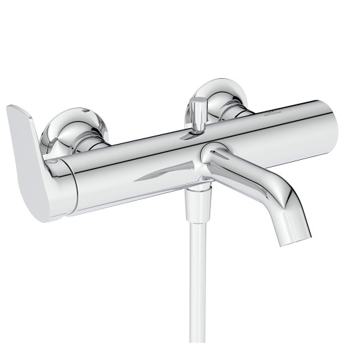 Immagine di Ideal Standard LA DOLCE VITA miscelatore monocomando per vasca o doccia, con deviatore, doccetta stick, supporto fisso e flessibile 125 cm, finitura cromo BD667AA