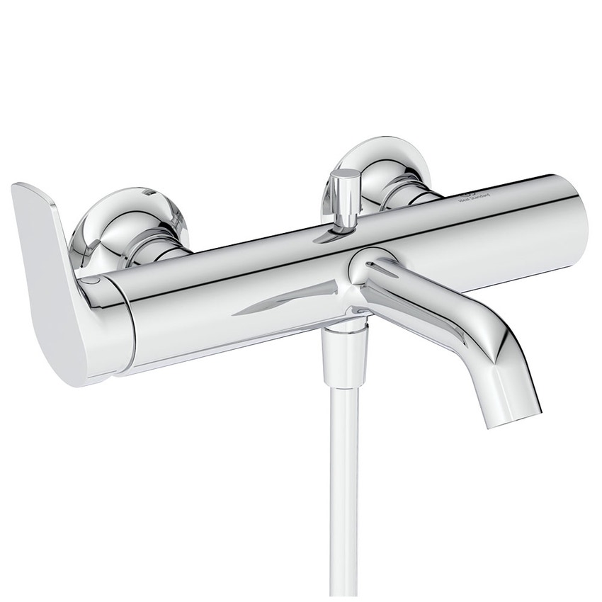 Immagine di Ideal Standard LA DOLCE VITA miscelatore monocomando per vasca o doccia, con deviatore, doccetta stick, supporto fisso e flessibile 125 cm, finitura cromo BD667AA