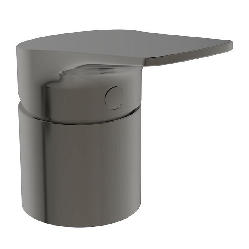 Immagine di Ideal Standard LA DOLCE VITA gruppo bordo vasca 3 fori, con deviatore, doccetta stick, porta doccetta e flessibile 175 cm, finitura magnetic grey BD670A5