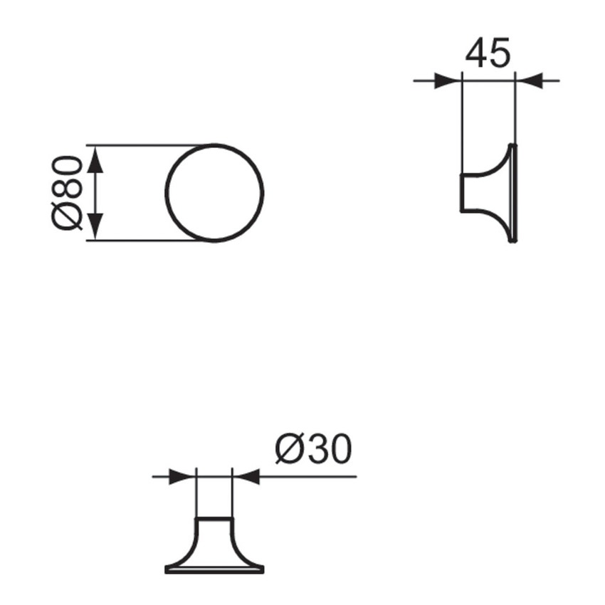 Immagine di Ideal Standard LA DOLCE VITA appendino singolo Ø 6 cm, finitura silver storm T5503GN