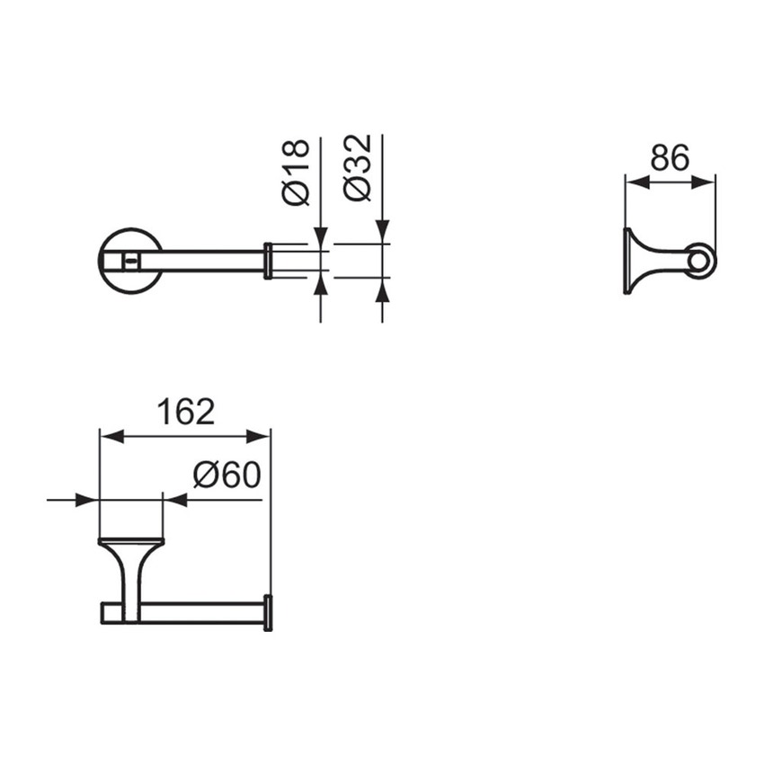 Immagine di Ideal Standard LA DOLCE VITA portarotolo di cortesia, finitura cromo T5495AA