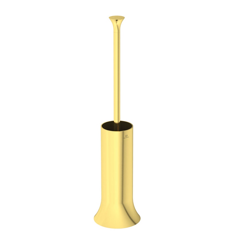 Immagine di Ideal Standard LA DOLCE VITA portascopino per installazione a pavimento, finitura brushed gold T5494A2