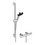 Immagine di Hansgrohe PULSIFY SELECT S colonna doccia con rubinetto Ecostat Fine, con doccetta, asta doccia H.67 cm, cursore e flessibile doccia, finitura cromo 24262000