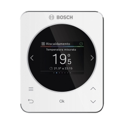Immagine di Bosch CH120 termoregolatore ambiente con funzione di termostato modulante, in abbinamento alla caldaia a condensazione o a sistemi ibridi compatti 7738112982