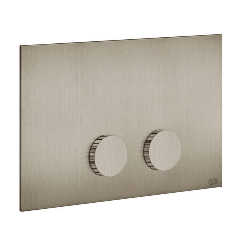 Immagine di Gessi INGRANAGGIO TOTAL LOOK placca di finitura per Geberit Sigma 8 e 12, finitura finox brushed nickel 54635#149