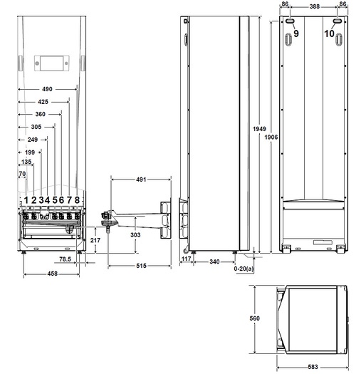 Immagine di Baxi ALYA 8 FS slim pompa calore aria-acqua split a basamento compatta 8 kW monofase con bollitore ACS da 190 litri   A7799442