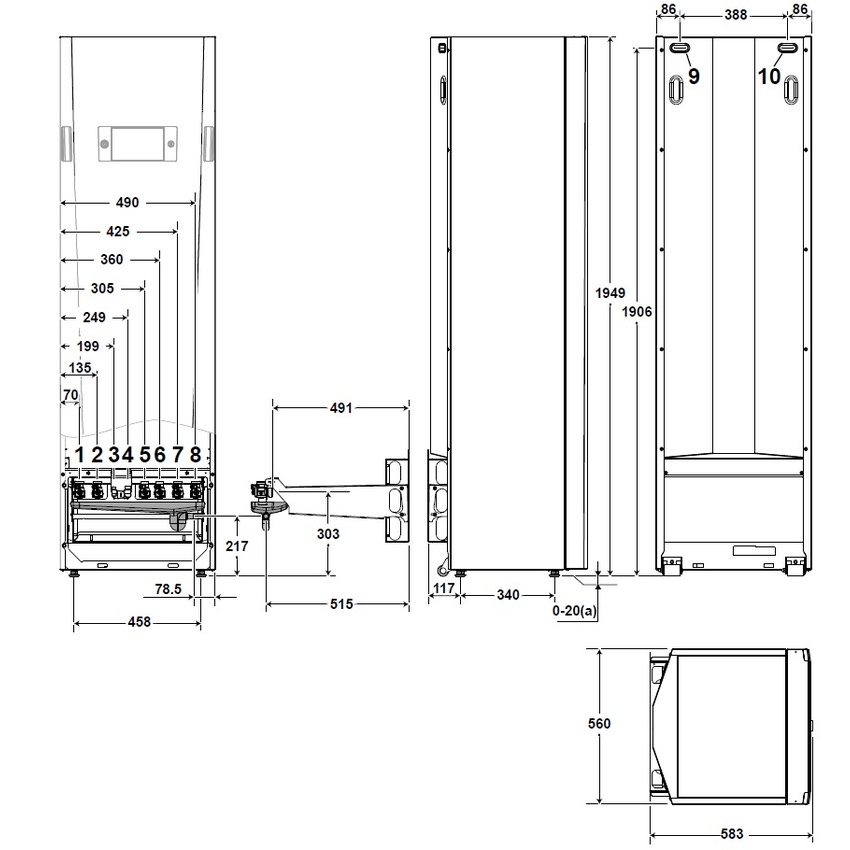 Immagine di Baxi ALYA 8 FS slim pompa calore aria-acqua split a basamento compatta 8 kW monofase con bollitore ACS da 190 litri   A7799442