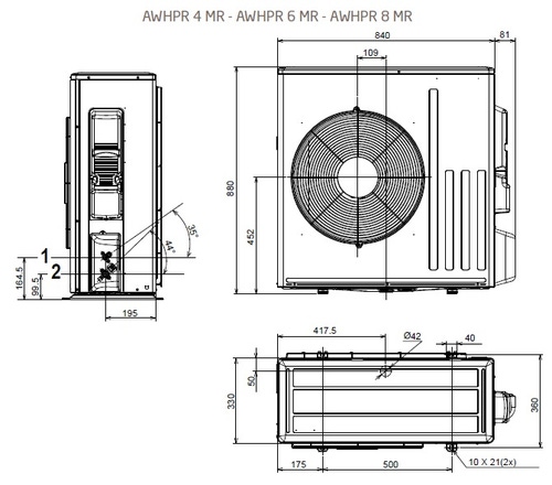 Immagine di Baxi ALYA 8 FS slim pompa calore aria-acqua split a basamento compatta 8 kW monofase con bollitore ACS da 190 litri   A7799442