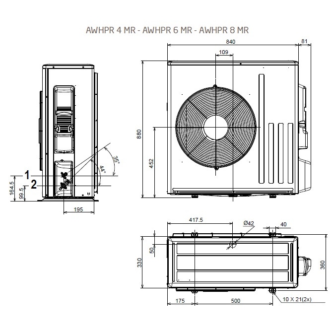 Immagine di Baxi ALYA 8 FS slim pompa calore aria-acqua split a basamento compatta 8 kW monofase con bollitore ACS da 190 litri   A7799442