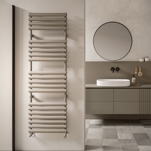 Immagine di Irsap ELLIPSIS_B scaldasalviette 21 tubi, 3 intervalli H.162 L.60 P.5.3 cm, colore nero finitura opaco Cod.K1 ELE060BK1IR01NNN02