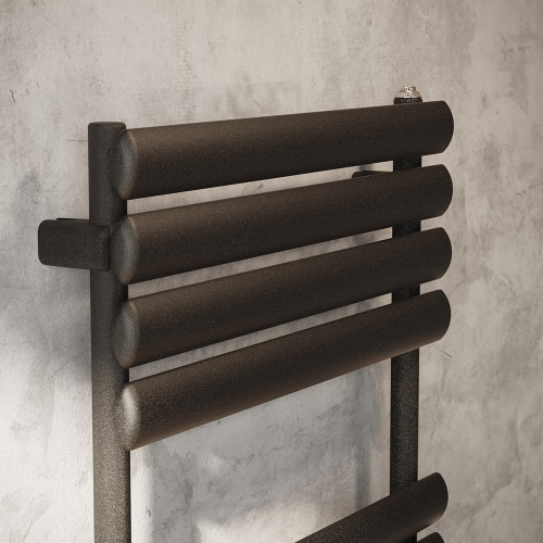 Immagine di Irsap ELLIPSIS_B scaldasalviette 21 tubi, 3 intervalli H.162 L.60 P.5.3 cm, colore nero finitura opaco Cod.K1 ELE060BK1IR01NNN02