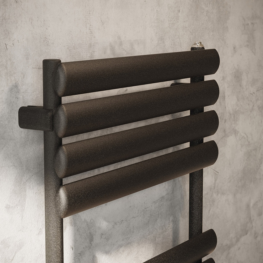 Immagine di Irsap ELLIPSIS_B scaldasalviette 21 tubi, 3 intervalli H.162 L.60 P.5.3 cm, colore nero finitura opaco Cod.K1 ELE060BK1IR01NNN02