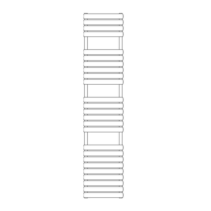 Immagine di Irsap ELLIPSIS_B scaldasalviette 25 tubi, 3 intervalli H.186 L.60 P.5.3 cm, colore bianco ELG060B01IR01NNN01