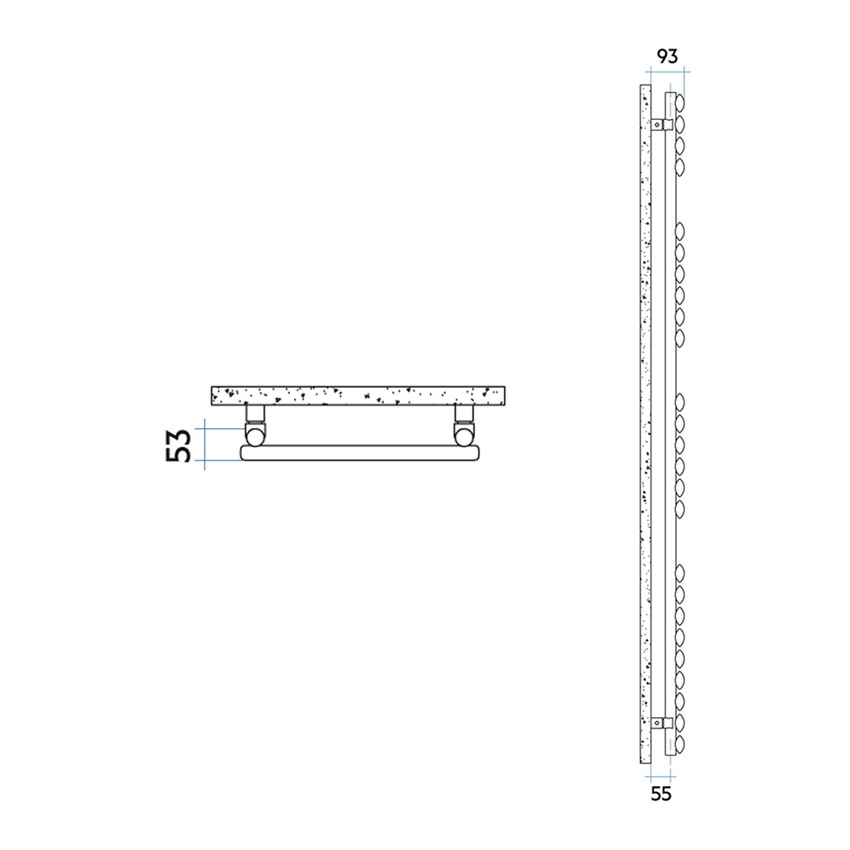Immagine di Irsap ELLIPSIS_B scaldasalviette 12 tubi, 1 intervallo H.84 L.40 P.5.3 cm, colore bianco ELS040B01IR01NNN01