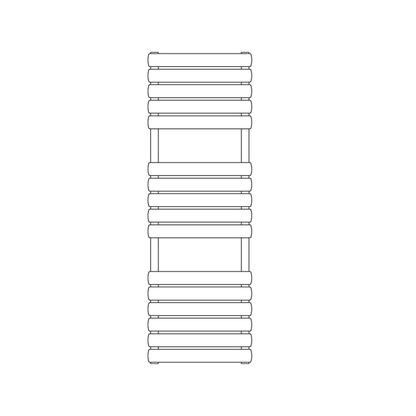 Immagine di Irsap ELLIPSIS_B scaldasalviette 16 tubi, 2 intervallI H.120 L.40 P.5.3 cm, colore bianco ELM040B01IR01NNN01