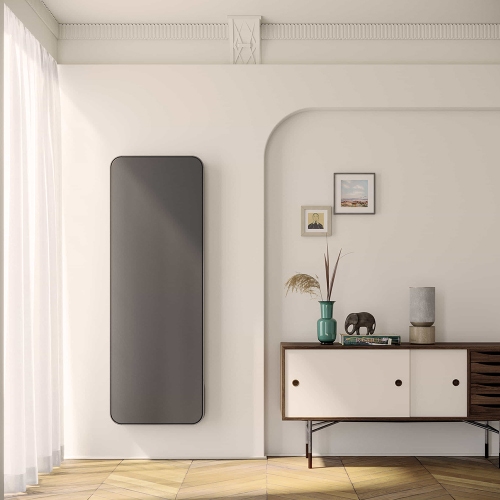 Immagine di Irsap RELAX HYBRID VERTICALE radiatore H.180 L.63 P.10.7 cm, senza led, colore grigio chiaro finitura opaco Cod.8N REHL060A8NIRCHNN01