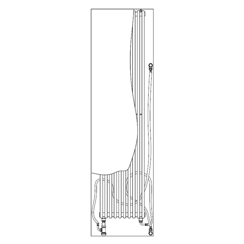 Immagine di Irsap RELAX RENOVA radiatore H.216,3 L.59,2 P.6,35 cm, attacco laterale con interasse da 500 a 600 mm, colore bianco standard finitura lucido Cod.01 RENC059B01IRL1AN01