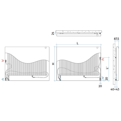 Immagine di Irsap RELAX RENOVA radiatore H.68,8 L.93,2 P.6,35 cm, attacco laterale con interasse da 500 a 600 mm, colore bianco standard finitura lucido Cod.01 RENI093B01IRL1AN01