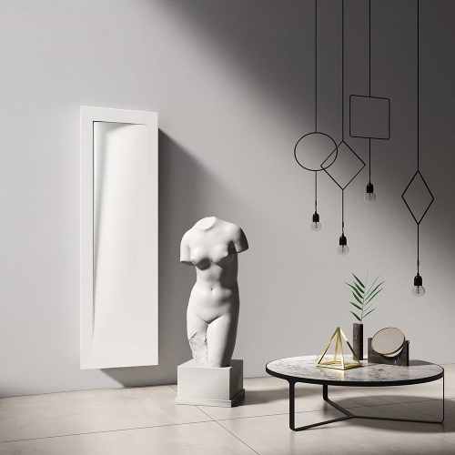 Immagine di Irsap RELAX IMMAGINA S radiatore H.180 L.50 P.7 cm, senza led, colore bianco perla finitura ruvido Cod.16 IMGL050B16IRANN001