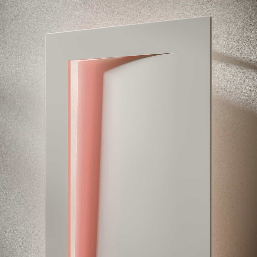 Immagine di Irsap RELAX IMMAGINA S radiatore H.180 L.50 P.7 cm, senza led, colore bianco perla finitura ruvido Cod.16 IMGL050B16IRANN001