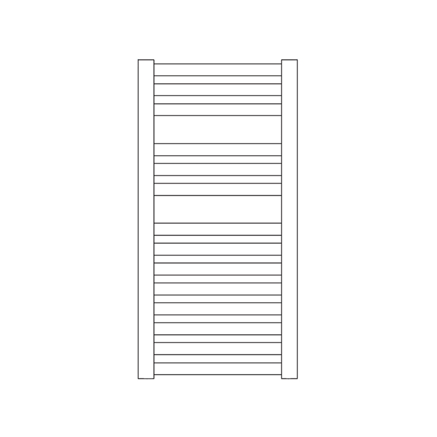 Immagine di Irsap PAREO scaldasalviette, 14 tubi, 2 intervalli, H.80 L.40 P.3 cm, colore bianco standard finitura lucido Cod.01 PTS040B01IR01NNN01