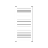 Immagine di Irsap PAREO scaldasalviette, 14 tubi, 2 intervalli, H.80 L.75 P.3 cm, colore bianco standard finitura lucido Cod.01 PTS075B01IR01NNN01