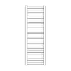 Immagine di Irsap PAREO scaldasalviette, 21 tubi, 3 intervalli, H.120 L.60 P.3 cm, colore bianco standard finitura lucido Cod.01 PTM060B01IR01NNN01