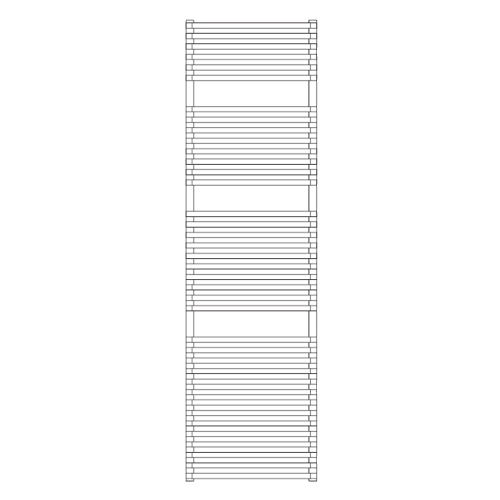 Immagine di Irsap NET scaldasalviette, 38 tubi, 3 intervalli, H.176 L.50 P.6,7 cm, colore bianco standard finitura lucido Cod.01 NTE050B01IR01NNN01