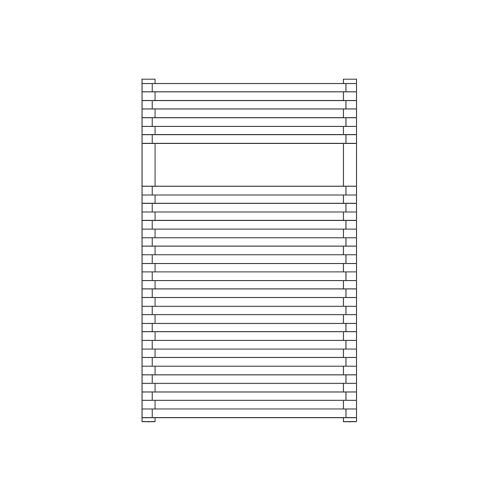 Immagine di Irsap NET scaldasalviette, 18 tubi, 1 intervallo, H.80 L.75 P.6,7 cm, colore bianco standard finitura lucido Cod.01 NTS075B01IR01NNN01