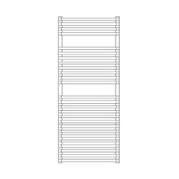 Immagine di Irsap NET scaldasalviette, 26 tubi, 2 intervalli, H.120 L.75 P.6,7 cm, colore bianco standard finitura lucido Cod.01 NTM075B01IR01NNN02