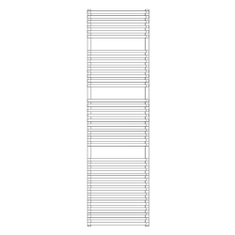 Immagine di Irsap NET scaldasalviette, 38 tubi, 3 intervalli, H.176 L.60 P.6,7 cm, colore bianco standard finitura lucido Cod.01 NTE060B01IR01NNN03