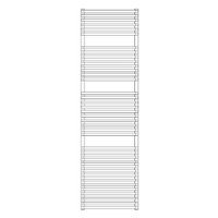 Immagine di Irsap NET scaldasalviette, 38 tubi, 3 intervalli, H.176 L.50 P.6,7 cm, colore grigio manhattan finitura lucido Cod.03 NTE050B03IR01NNN01