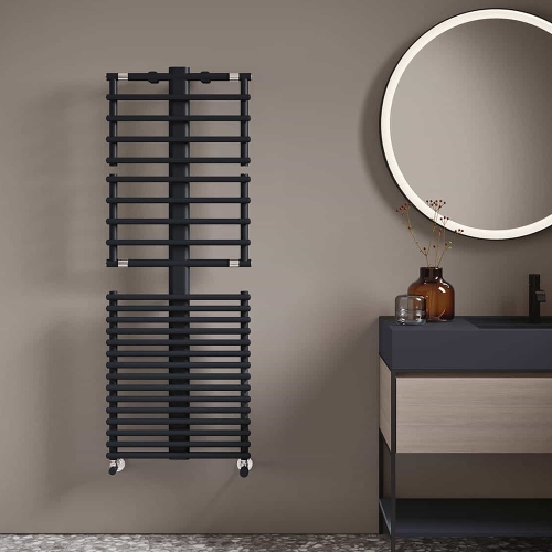 Immagine di Irsap GET UP scaldasalviette, 20 tubi, 1 intervallo, H.107,6 L.55 P.7 cm, colore bianco standard finitura lucido Cod.01 GUM055B01IR05NNN01