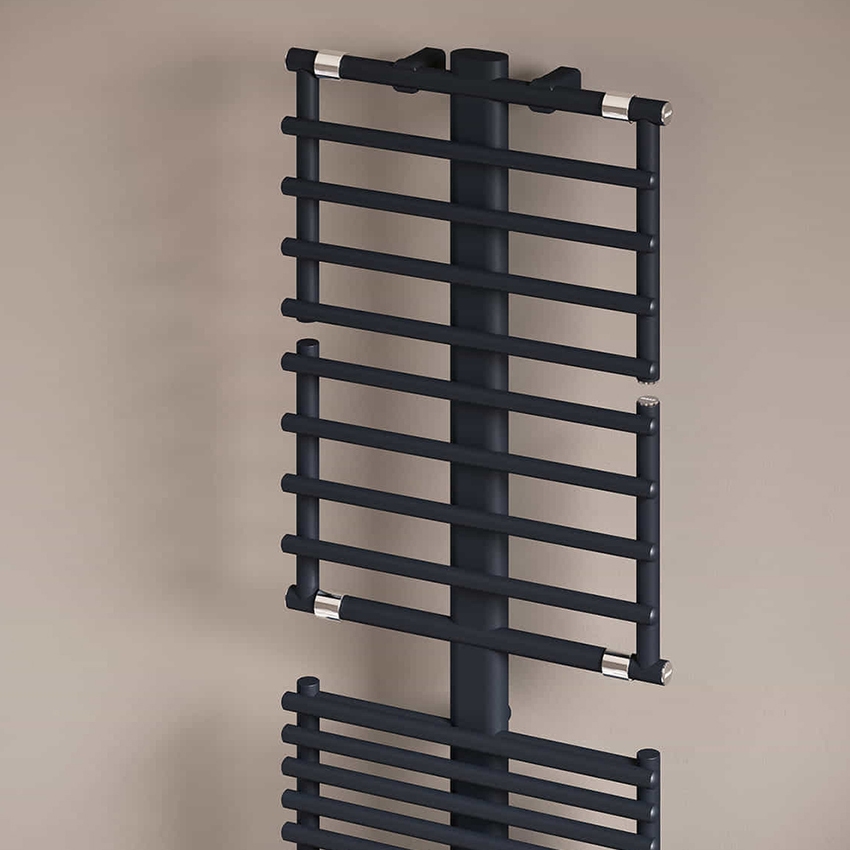 Immagine di Irsap GET UP scaldasalviette, 20 tubi, 1 intervallo, H.107,6 L.55 P.7 cm, colore bianco standard finitura lucido Cod.01 GUM055B01IR05NNN01