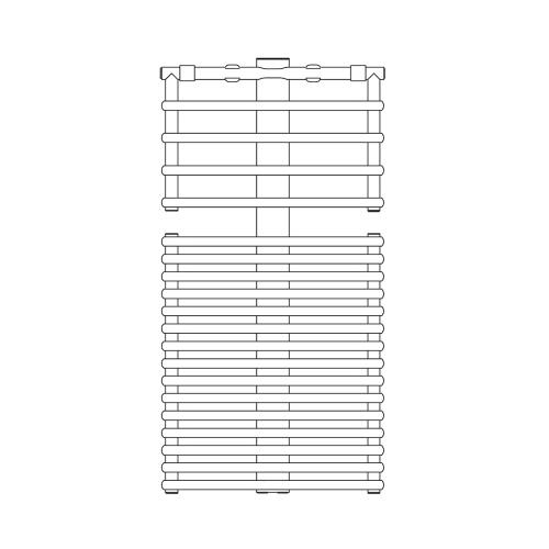 Immagine di Irsap GET UP scaldasalviette, 20 tubi, 1 intervallo, H.107,6 L.55 P.7 cm, colore bianco standard finitura lucido Cod.01 GUM055B01IR05NNN01